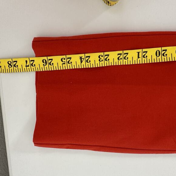 Anthropologie Pants Womens 10 Red Orange Essential Slim Button Pockets Career - Picture 15 of 16